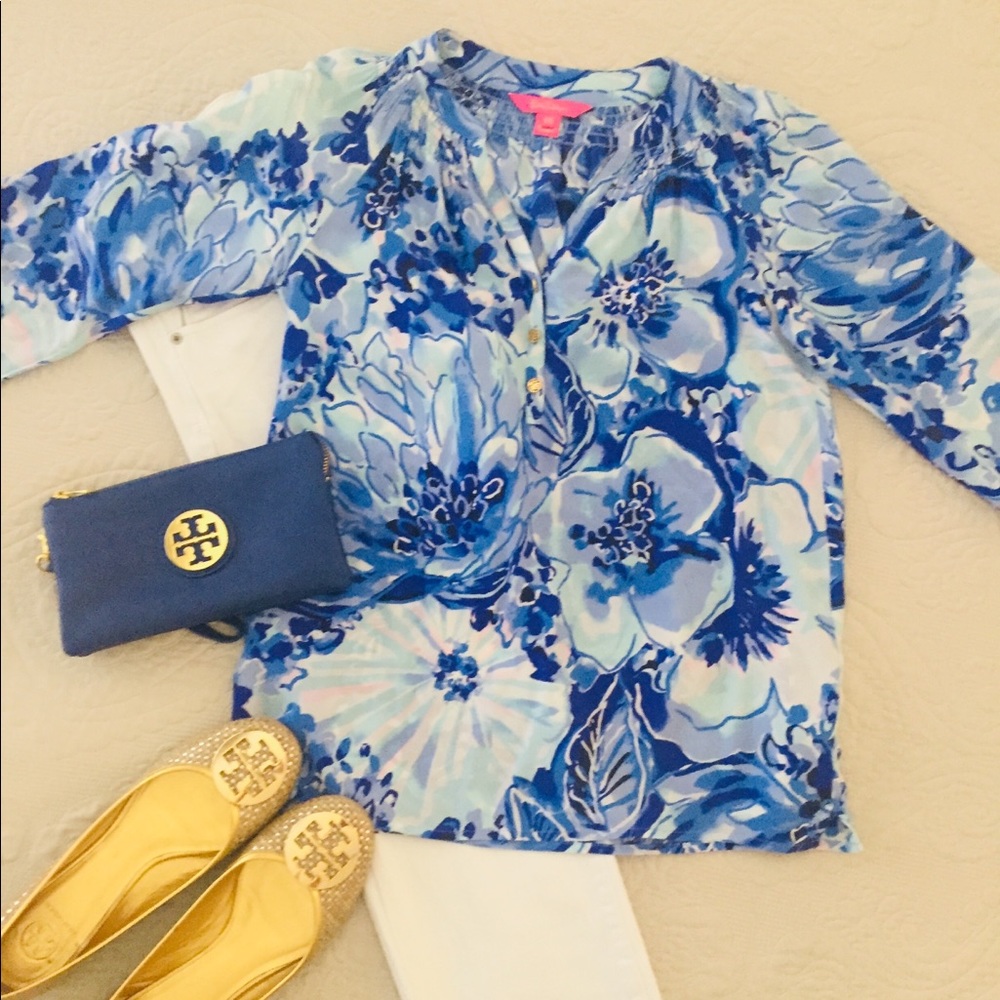 Lilly Pulitzer Silk Elsa Top - Picture 2 of 9